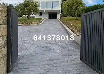 Hormigón impreso alrededor de la piscina