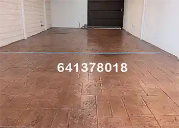 Hormigón impreso alrededor de la piscina