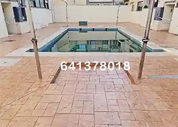 Hormigón impreso alrededor de la piscina