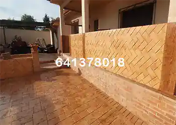 Hormigón impreso alrededor de la piscina