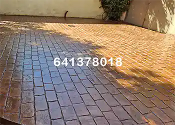 Hormigón impreso alrededor de la piscina