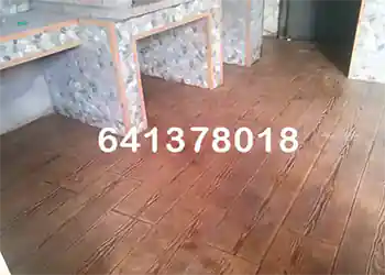 Hormigón impreso alrededor de la piscina