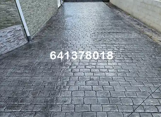 Obra de hormigón impreso en Amieva