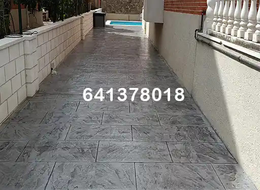 Obra de hormigón impreso en Bimenes