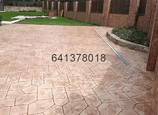 Obra de hormigón impreso en Boal