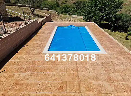 Obra de hormigón impreso en Cabrales