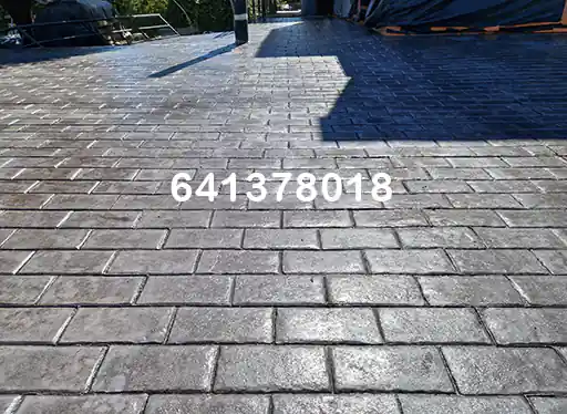 Obra de hormigón impreso en El Franco