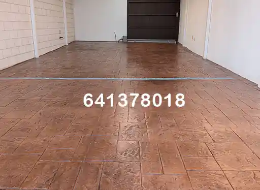 Obra de hormigón impreso en Lena