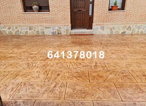 Obra de hormigón impreso en Morcín