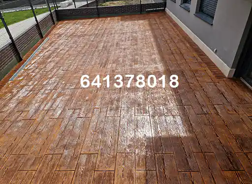 Obra de hormigón impreso en Navia