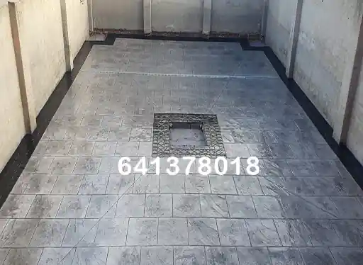 Obra de hormigón impreso en Onís