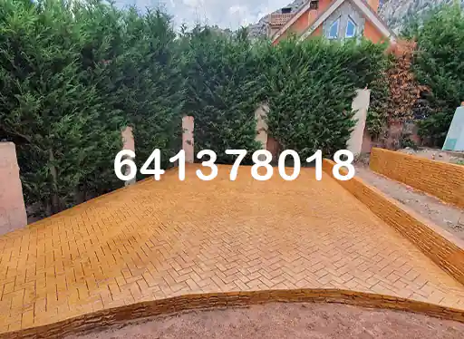 Obra de hormigón impreso en Riosa