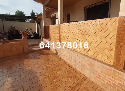 Obra de hormigón impreso en Siero